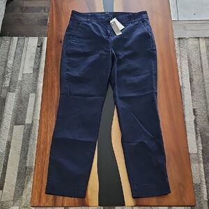 J. Crew Dark Blue Chino Trousers. Sz 6. NWT